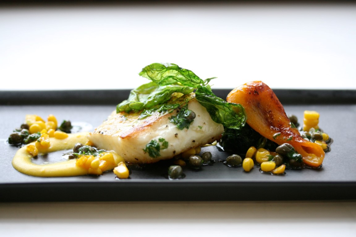 halibut & corn