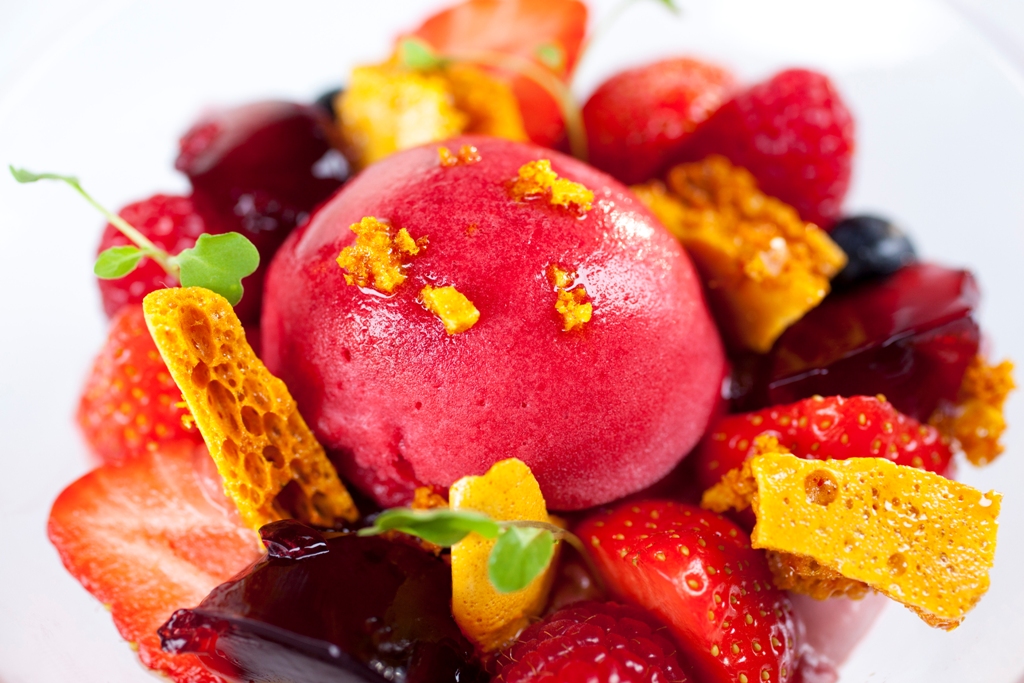 Blackcurrant bavarois